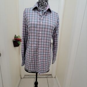 Tattersall  plaid schaket, button down shirt sz16